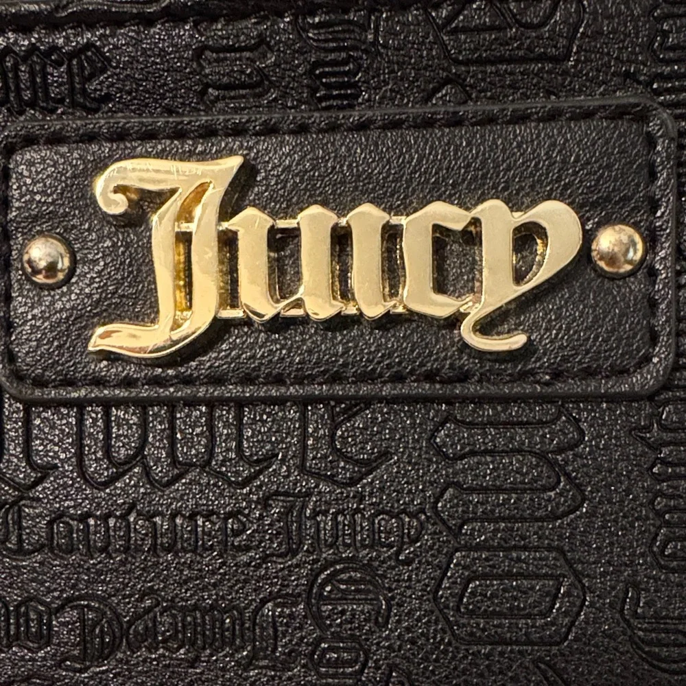 Juicy Couture Black Embossed Clutch